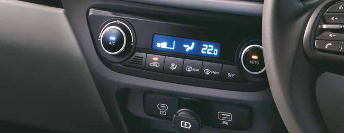 Hyundai Grand i10 Nios — Climate control with digital temperature display