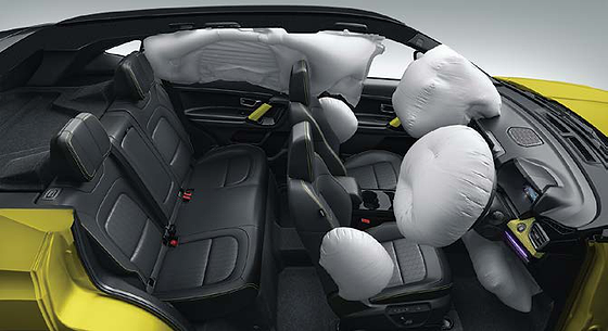 Tata Harrier, Built-in 7 airbags (6 standard) including side and curtain airbags