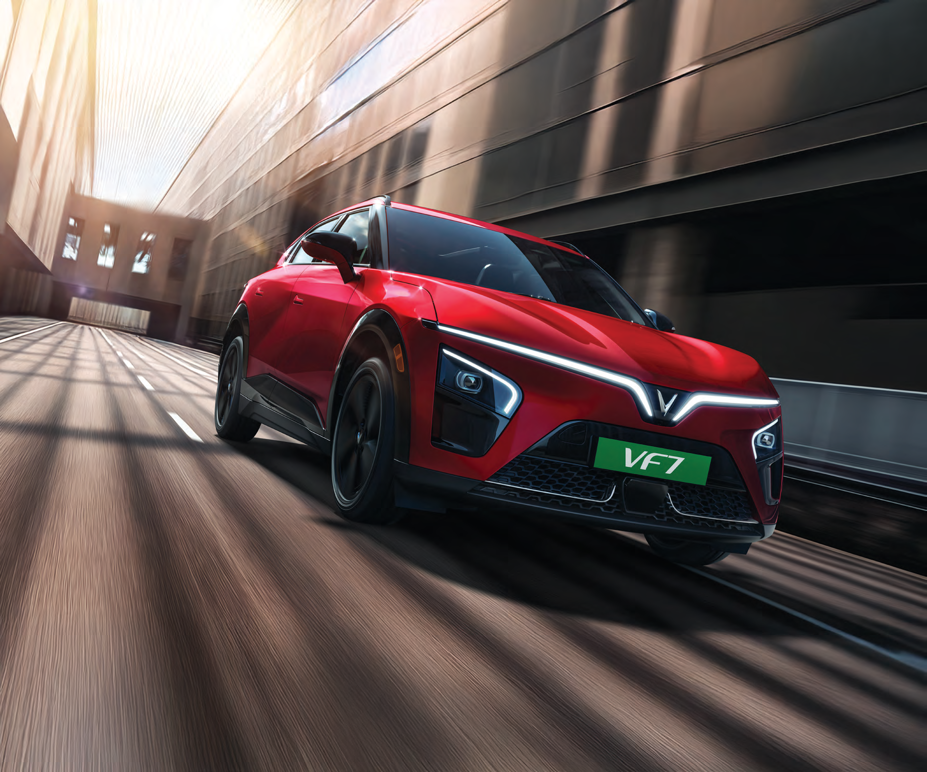 VinFast VF 7 — VinFast VF 7 electric SUV, front three-quarter