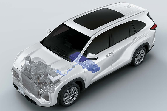 Toyota Innova Hycross, Self-charging strong-hybrid powertrain layout with engine and hybrid battery
