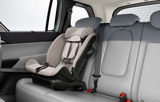 Tata Sierra EV, ISOFIX child-seat anchors on the rear bench for click-and-lock child seat installation