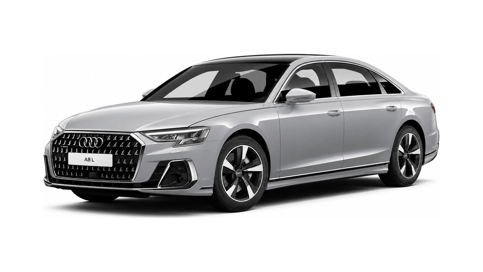 Audi A8 L in Floret Silver