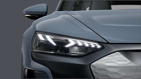Audi e-tron GT — Matrix LED headlamp with the signature four-element LED daytime running lights