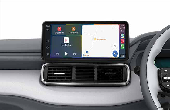 Tata Punch EV, Wireless Android Auto and Apple CarPlay: apps, maps and music come alive automatically