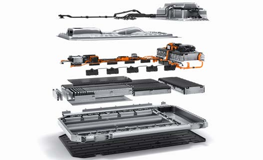 Mercedes-Benz Mercedes-AMG EQS 53 4MATIC+ — High-voltage battery pack modules and housing architecture