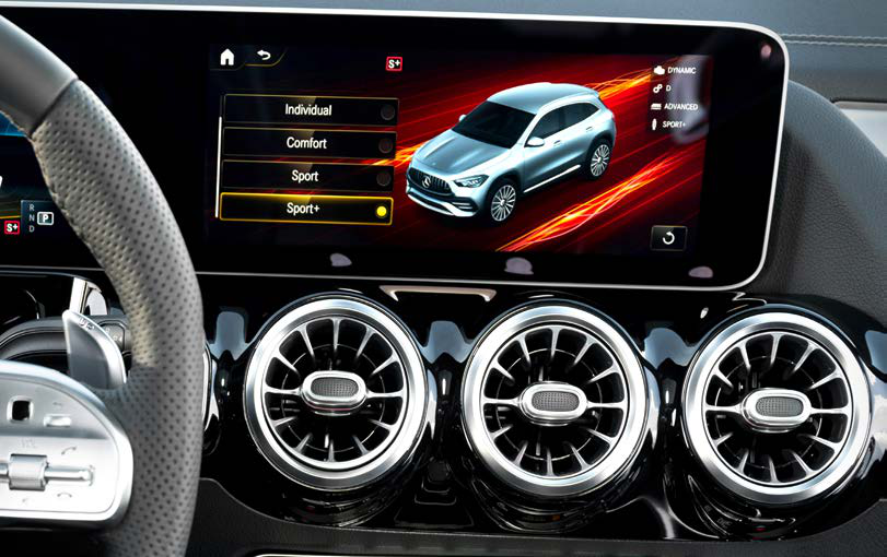 Mercedes-Benz Mercedes-AMG GLA 35 4MATIC — AMG DYNAMIC SELECT drive modes shown on the MBUX display