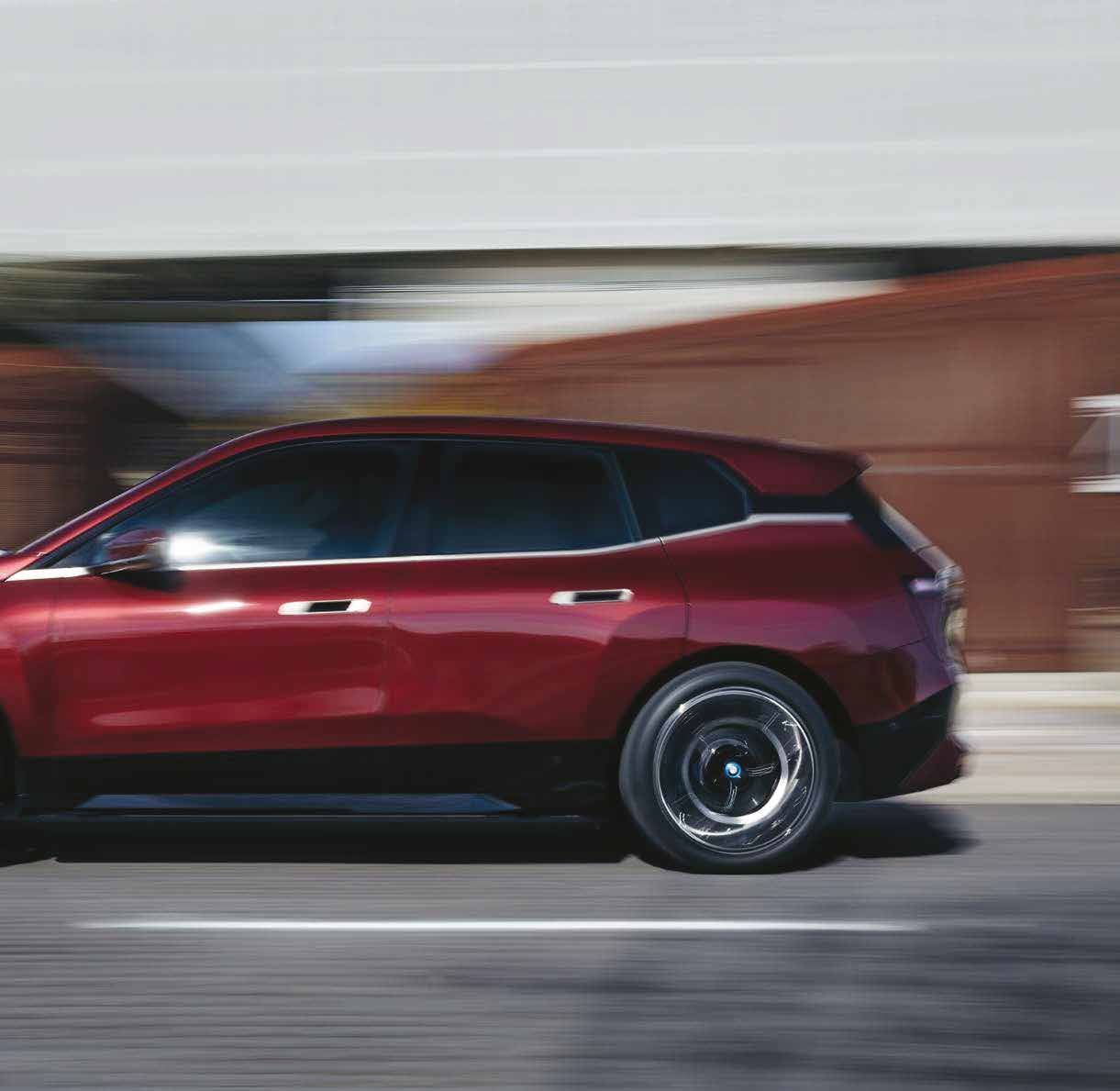 BMW iX — Clean flowing profile of the electric SAV