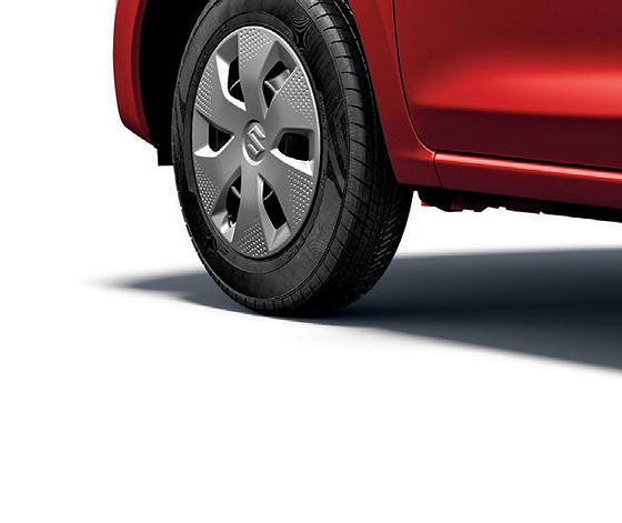 Maruti Suzuki Alto K10, 145/80 R13 tyre with honeycomb-pattern wheel cover
