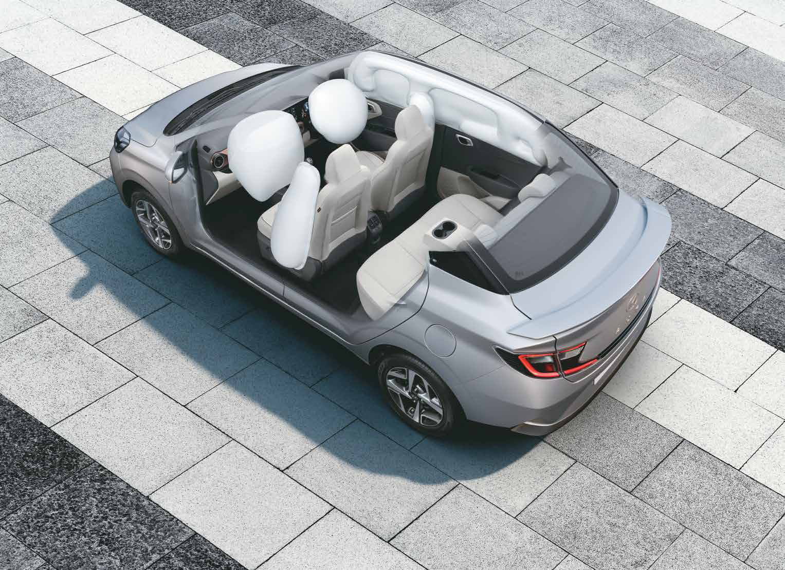 Hyundai Aura — 6 airbags — driver, passenger, side & curtain