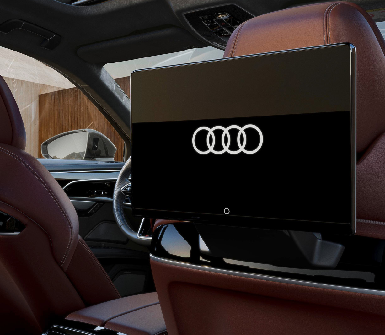 Audi A8 L — Detachable rear-seat entertainment display mounted on the front seatback