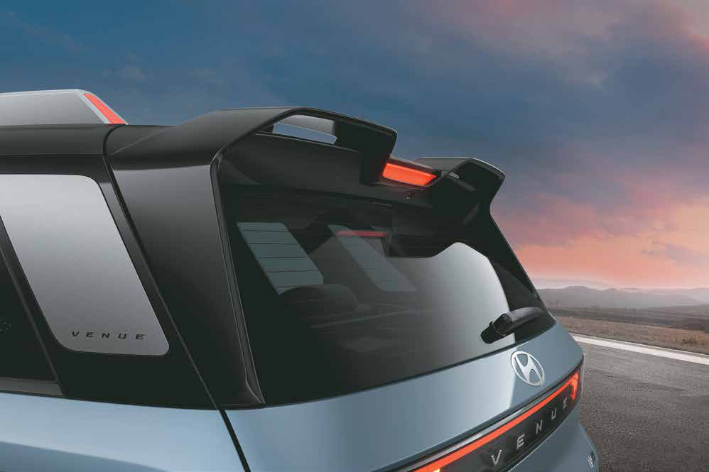 Hyundai Venue N Line — Wing type spoiler with LED high mounted stop lamp