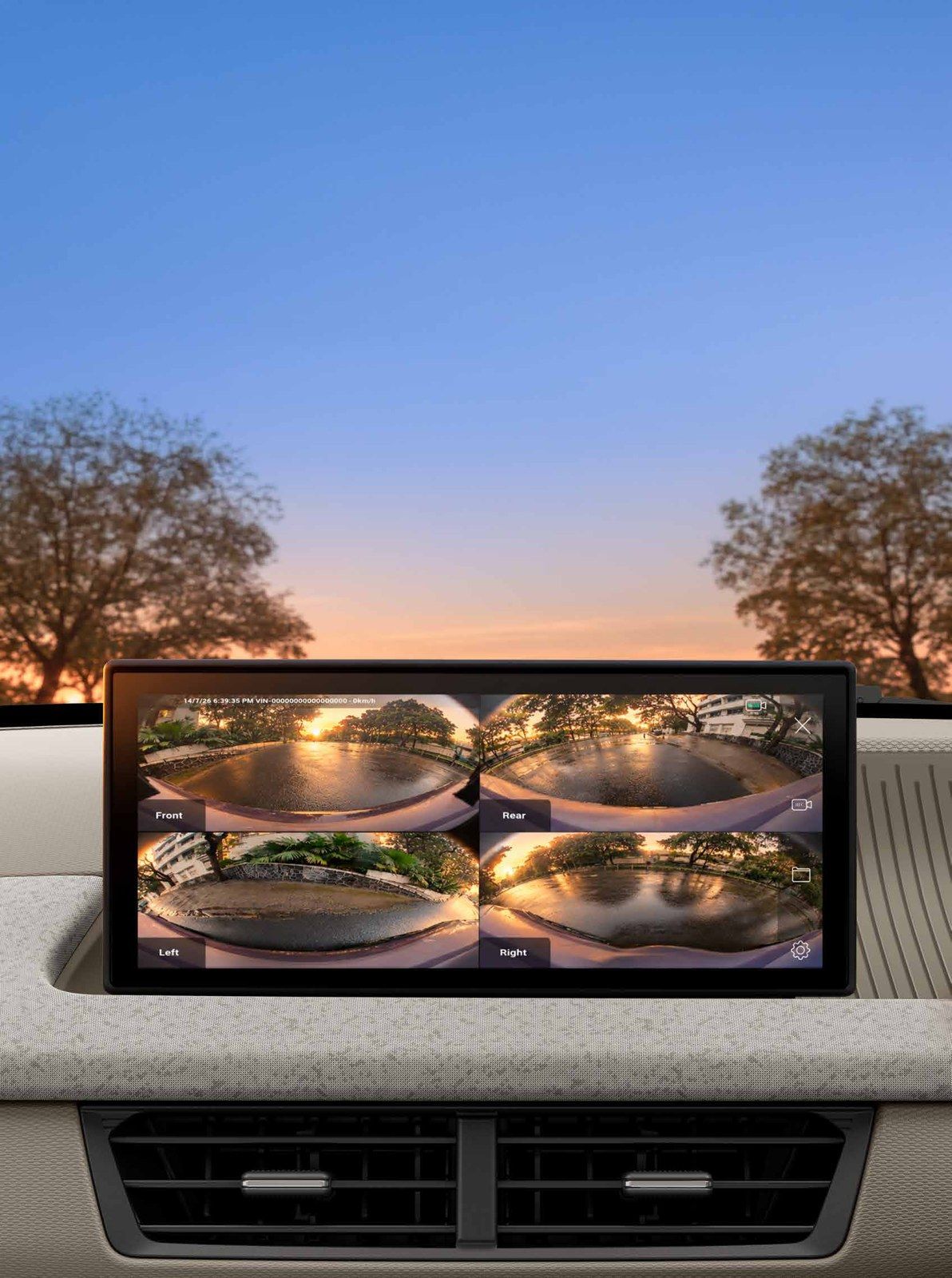 Tata Aeris, DashCam Recorder (DVR) records the road ahead to the touchscreen