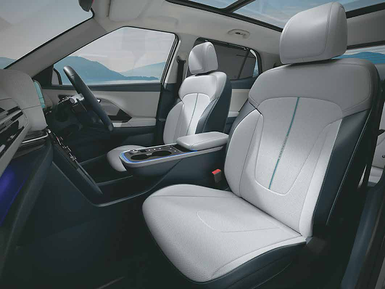 Hyundai Creta Electric, Eco-friendly seat upholstery with CRETA Electric branding