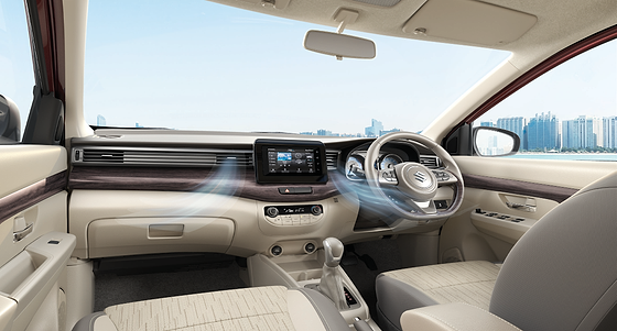 Maruti Suzuki Ertiga, Sculpted dashboard with metallic teak-wooden trim finish