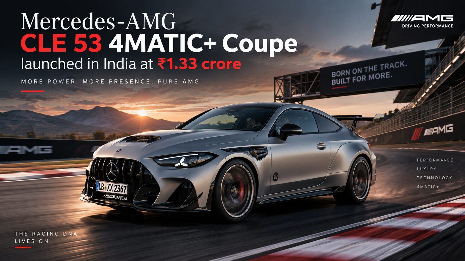 Mercedes-AMG CLE 53 4MATIC+ Coupe launched in India at ₹1.33 crore