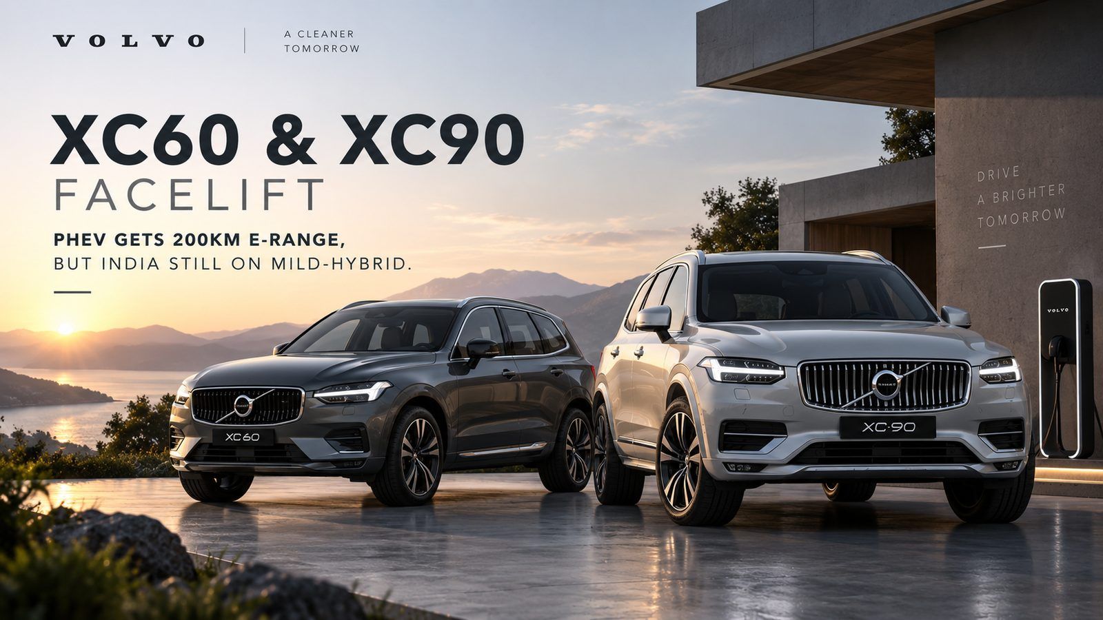 Volvo XC60, XC90 facelift: PHEV gets 200km e-range, but India still on mild-hybrid