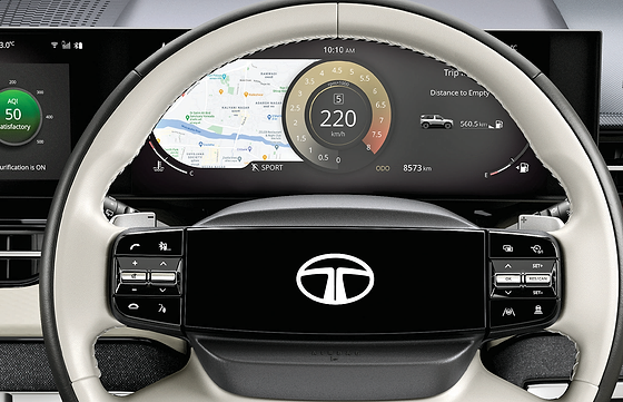 Tata Sierra, 26.03 cm digital cockpit puts full-screen navigation right behind the steering wheel
