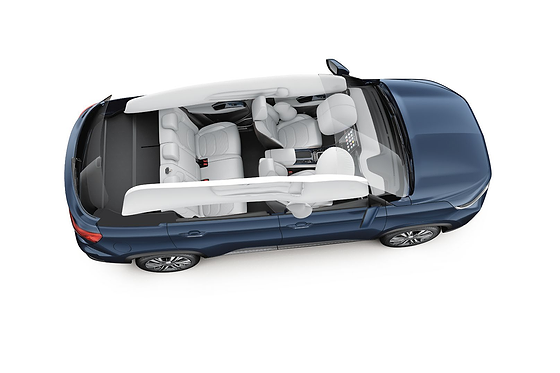 MG Hector, Six-airbag deployment layout with front, side and curtain airbags