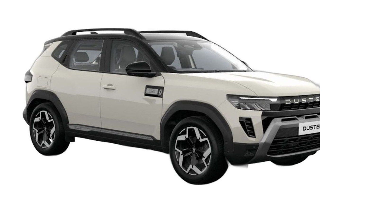 Renault Duster in Pearl White with Stealth Black Roof