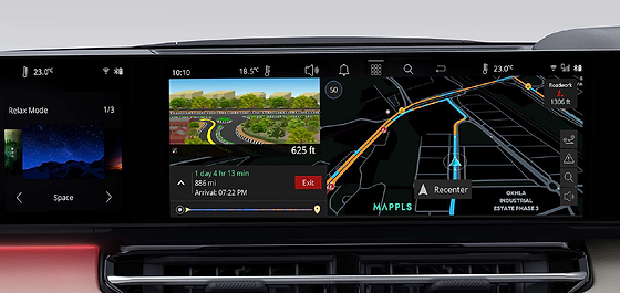 Tata Sierra, In-built navigation with Mappls - built-in maps that guide you, even offline