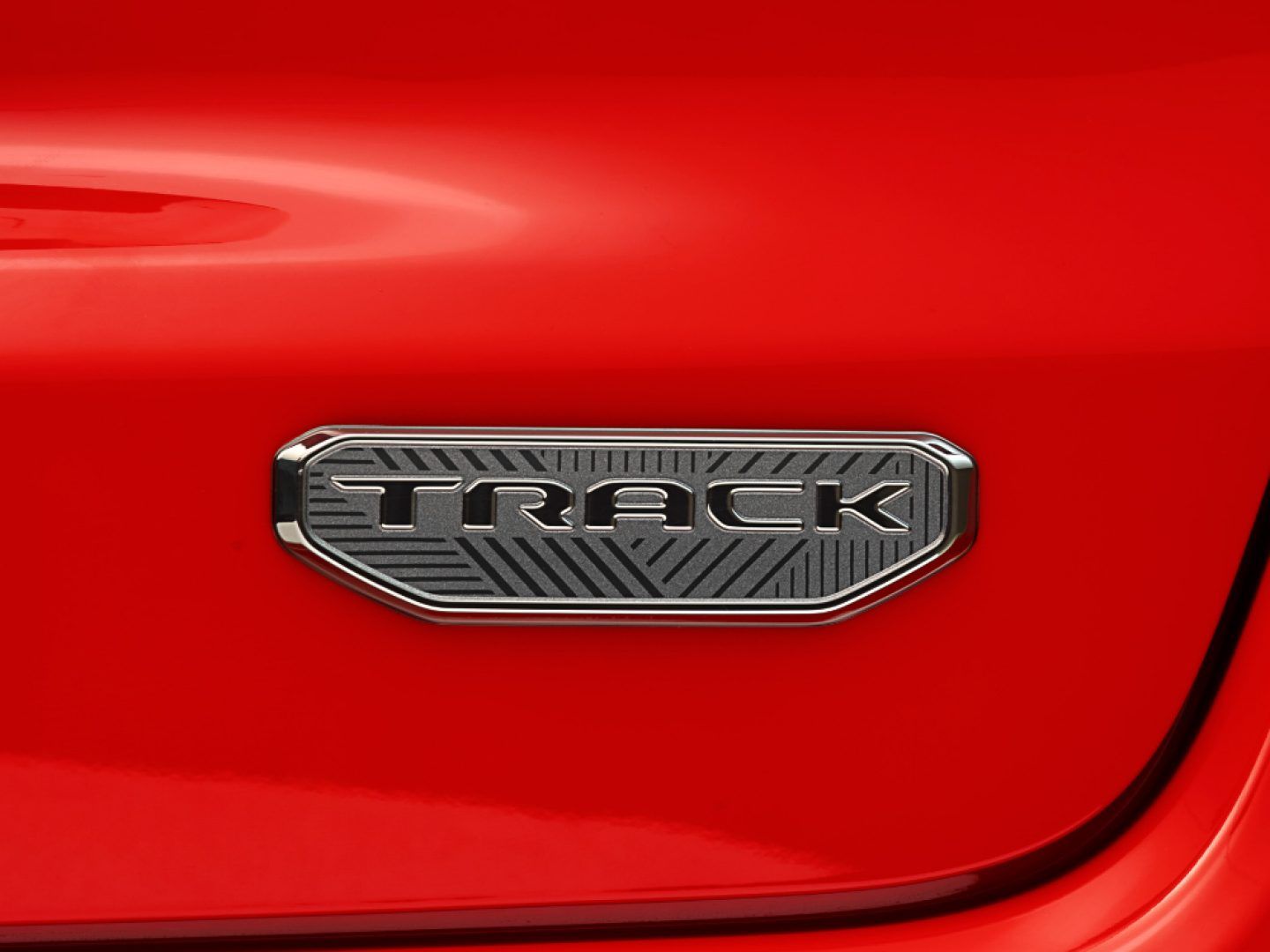 Jeep Compass — Track Edition machined exterior badge.