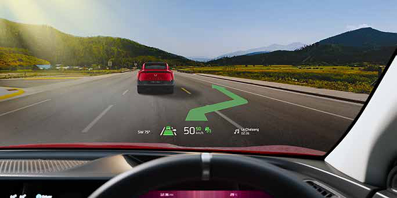 Mahindra XEV 9e, VisionX augmented-reality head-up display