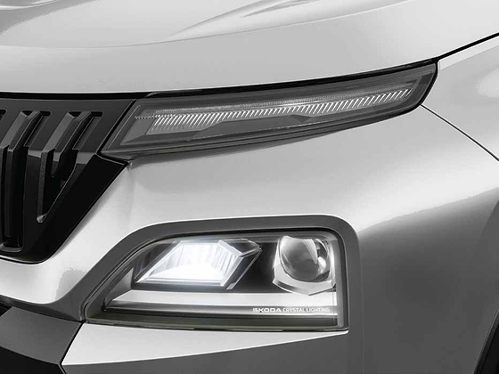 Skoda Kylaq, Škoda Crystalline LED projector headlamp with LED fog lamp