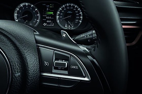 Maruti Suzuki Brezza, Six-speed automatic with steering-mounted paddle shifters for engaging drives.