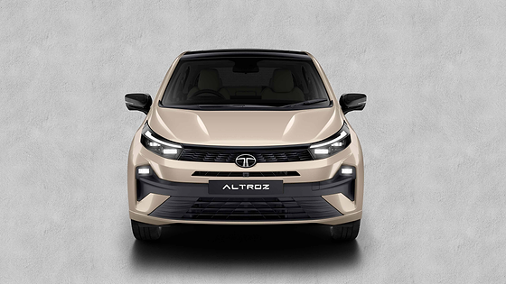 Tata Altroz, Twin LED headlamps with connected LED DRLs, LED fog lamps and a 3D front grille with aero vents make up the Altroz front fascia