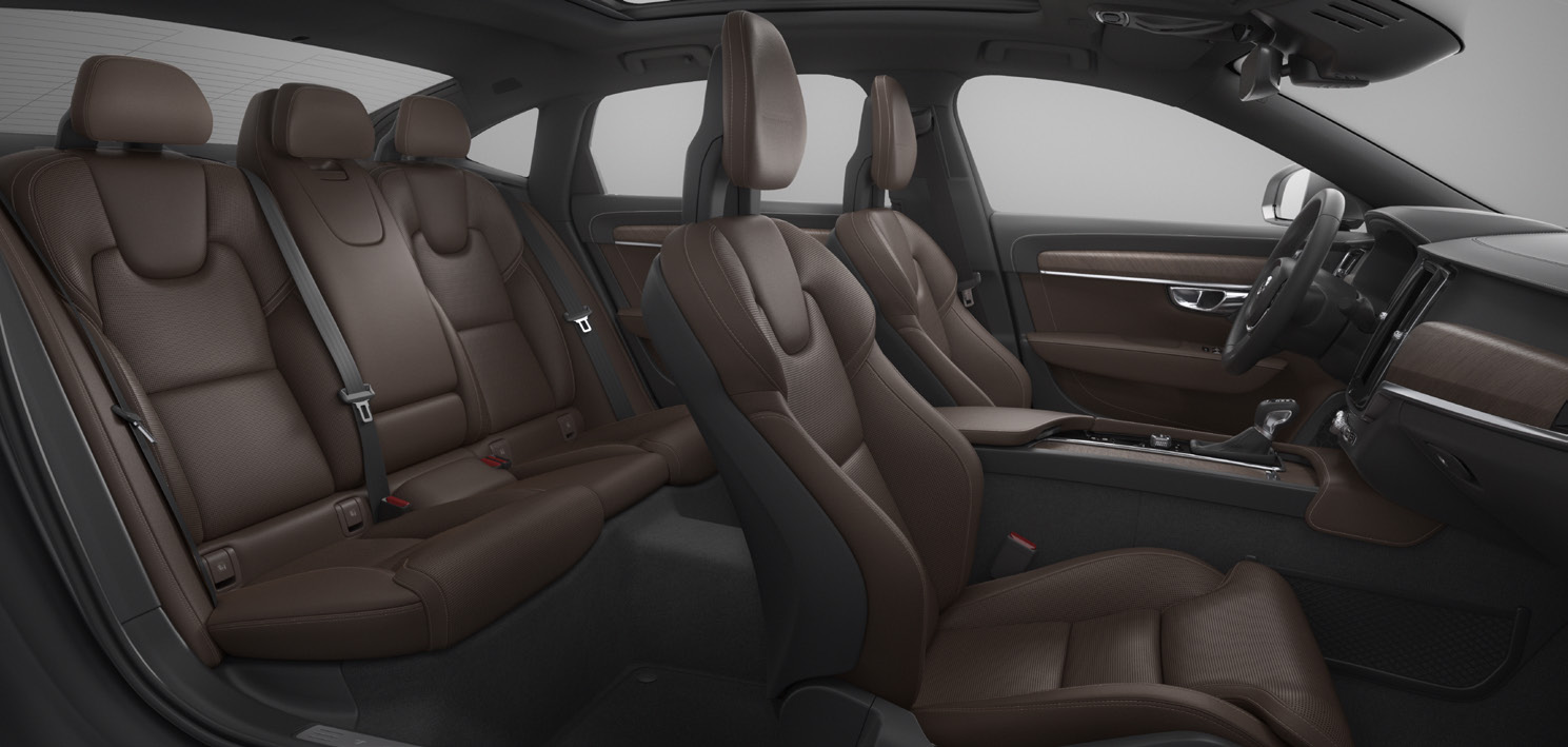 Volvo XC60 — Perforated Fine Nappa leather seats in Maroon Brown with a Charcoal cabin (RC30)