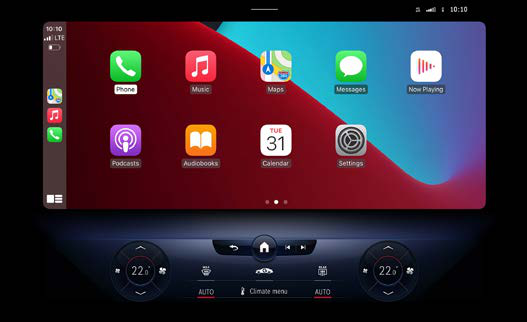 Mercedes-Benz EQE SUV — Wireless Apple CarPlay on the central touchscreen