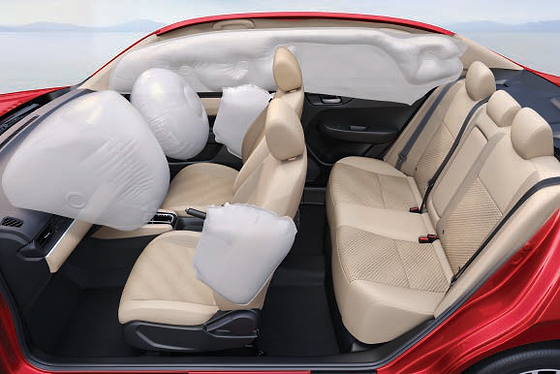 Honda Amaze, 6 airbags standard across all variants (dual front, front-side and side curtain)