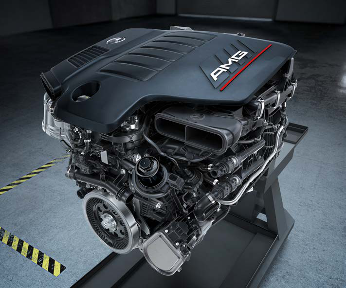 Mercedes-Benz Mercedes-AMG GLE 53 Coupe — AMG-enhanced 3.0-litre inline-six M256 petrol engine with red-accented AMG cam cover