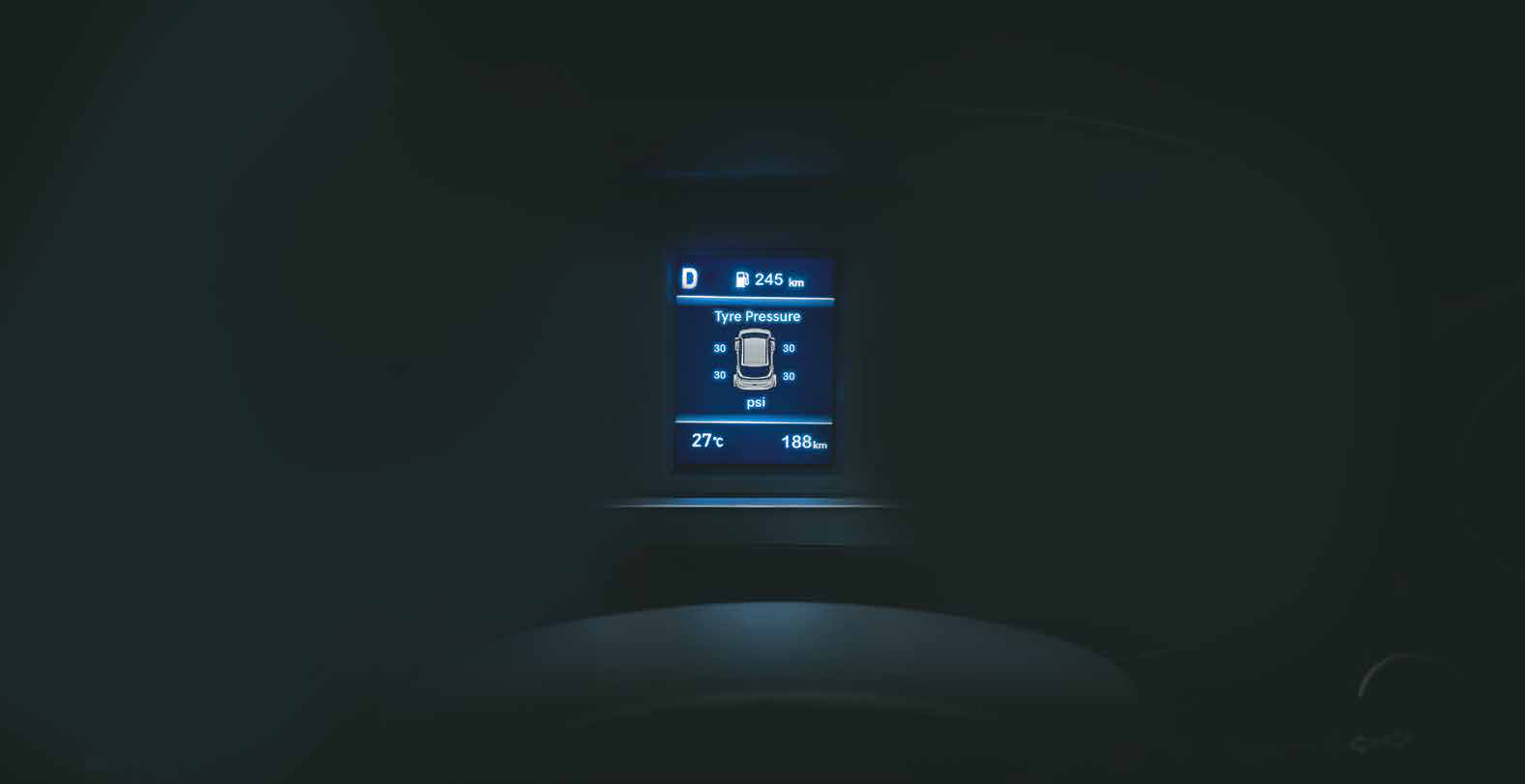 Hyundai Grand i10 Nios — Tyre pressure monitoring system (Highline) display