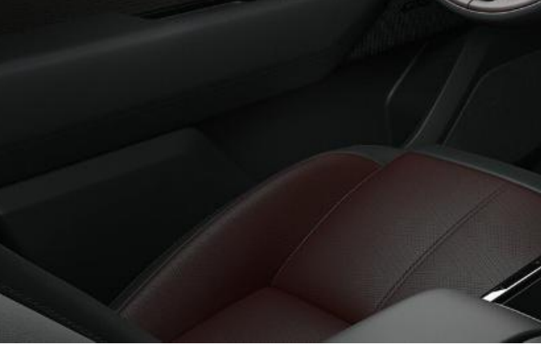 Land Rover Range Rover Velar — Deep Garnet Windsor leather seats with contrast perforation.