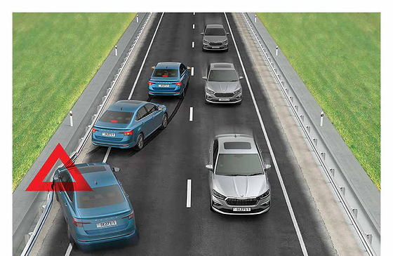 Skoda Škoda Slavia (2022–2026), Multi-collision Brake automatically slows the car after an initial impact.