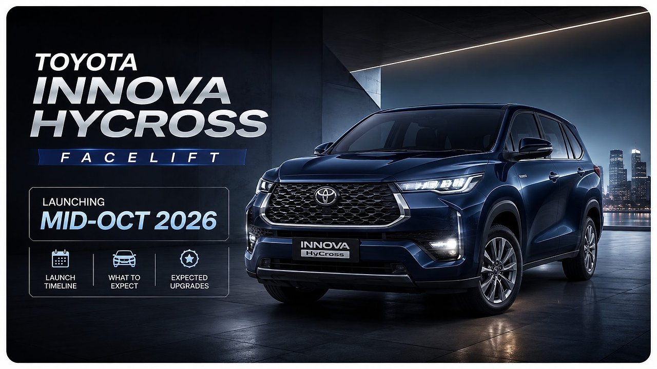 Toyota Innova HyCross facelift: mid-Oct 2026 launch, bolder SUV face, same engines