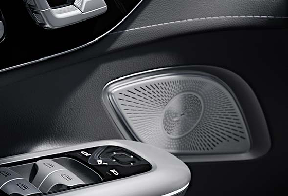 Mercedes-Benz EQE SUV, Burmester 3D Surround Sound speaker with metal grille