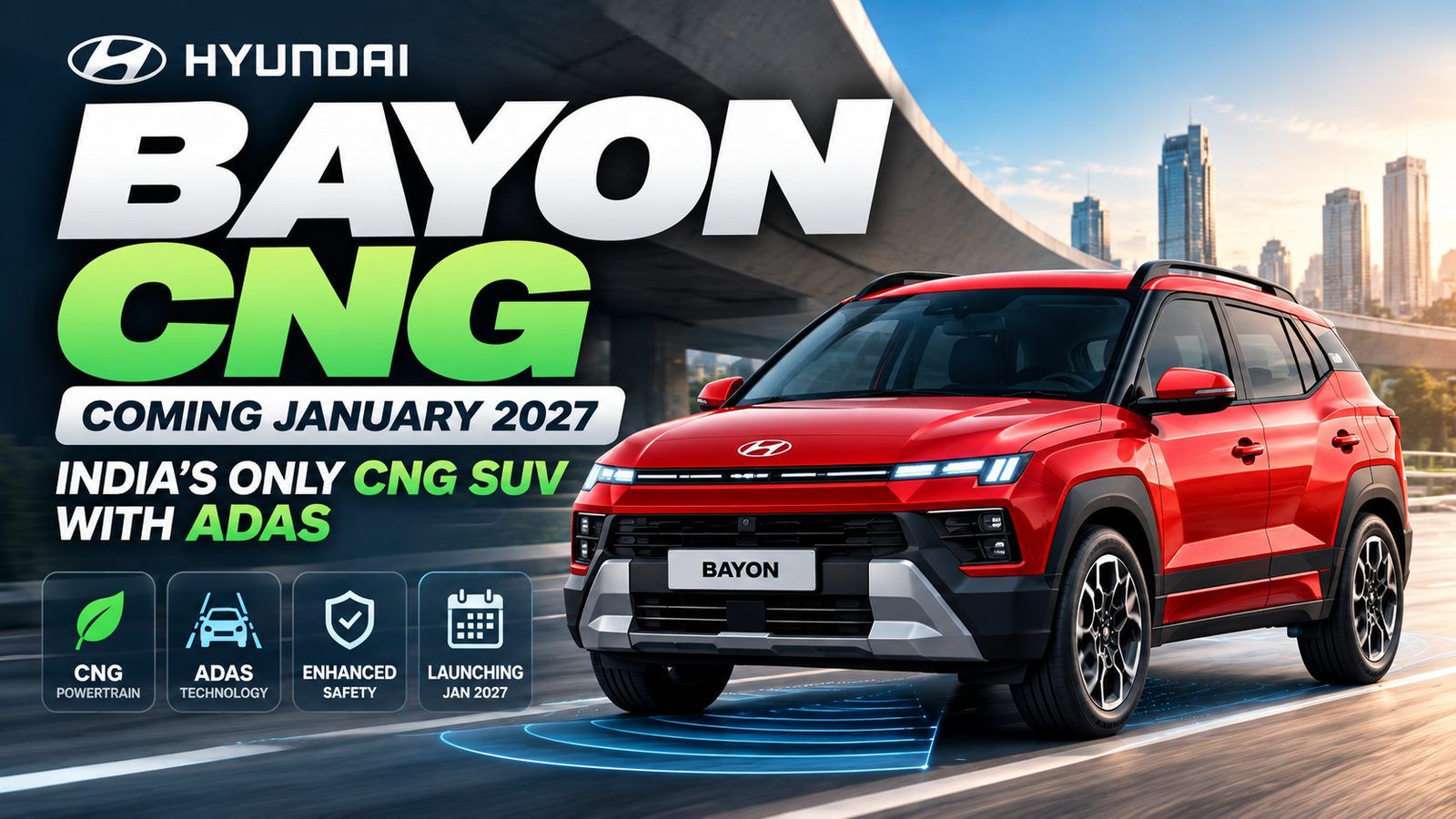 Hyundai Bayon CNG coming January 2027: India's only CNG SUV with ADAS