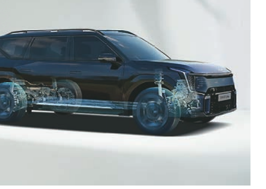 Kia EV9, Dual-motor all-wheel-drive powertrain (282.6 kW / 700 Nm)