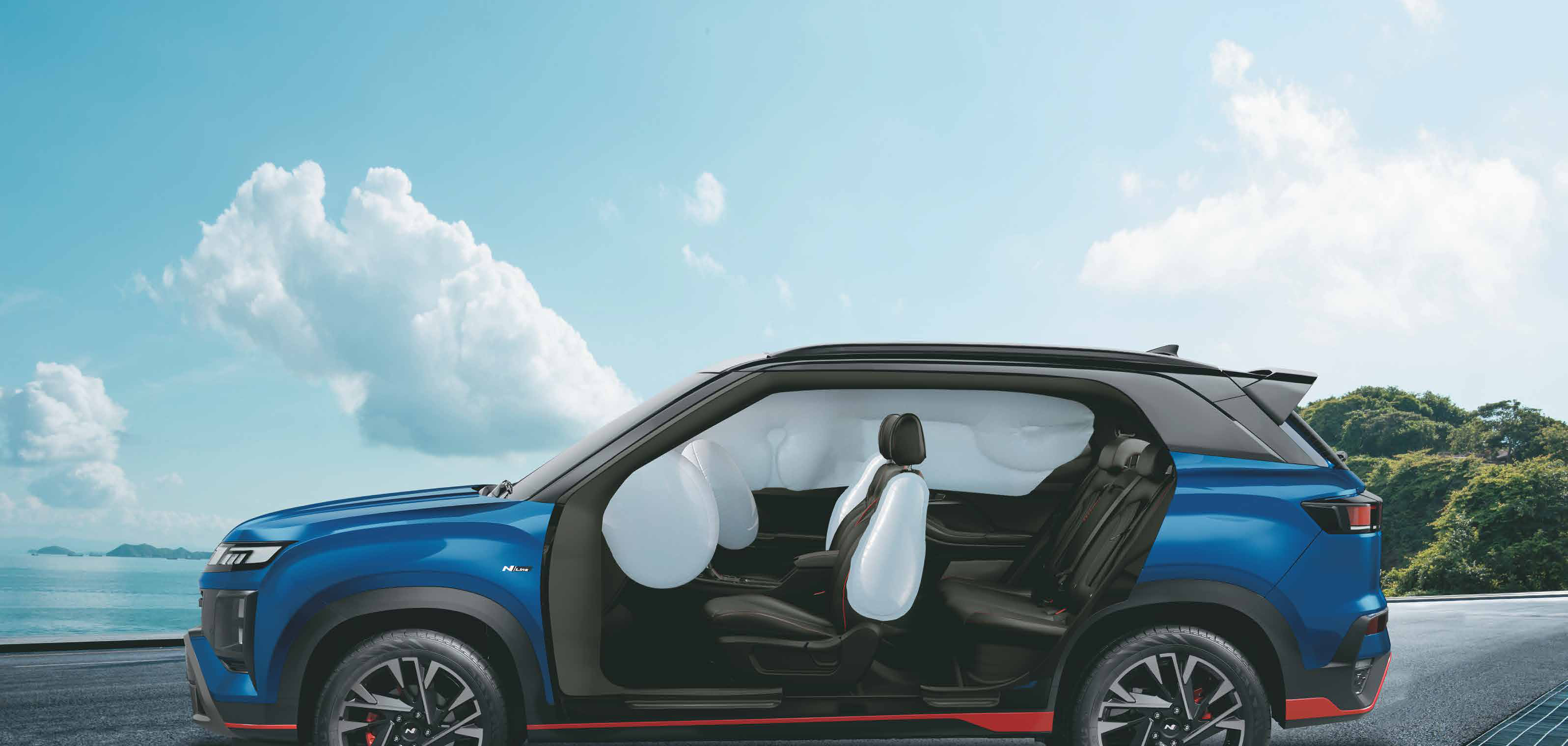 Hyundai Creta N Line — 6 airbags standard - driver, passenger, side and curtain