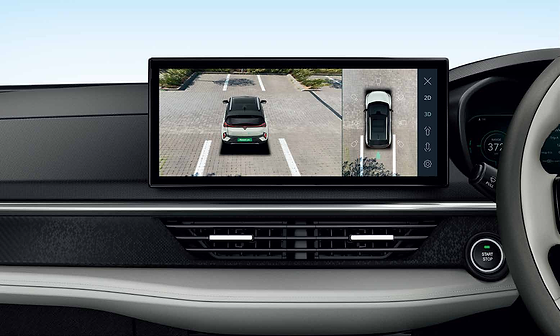 Tata Nexon EV, 360-degree surround view camera system with 2D and 3D views on the cinematic touchscreen