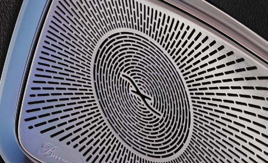 Mercedes-Benz C-Class — Burmester 3D surround sound speaker with patterned metal grille