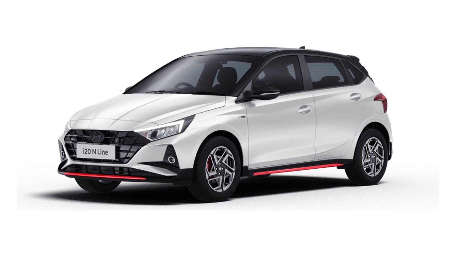 Hyundai i20 N Line in Atlas White with Abyss Black roof