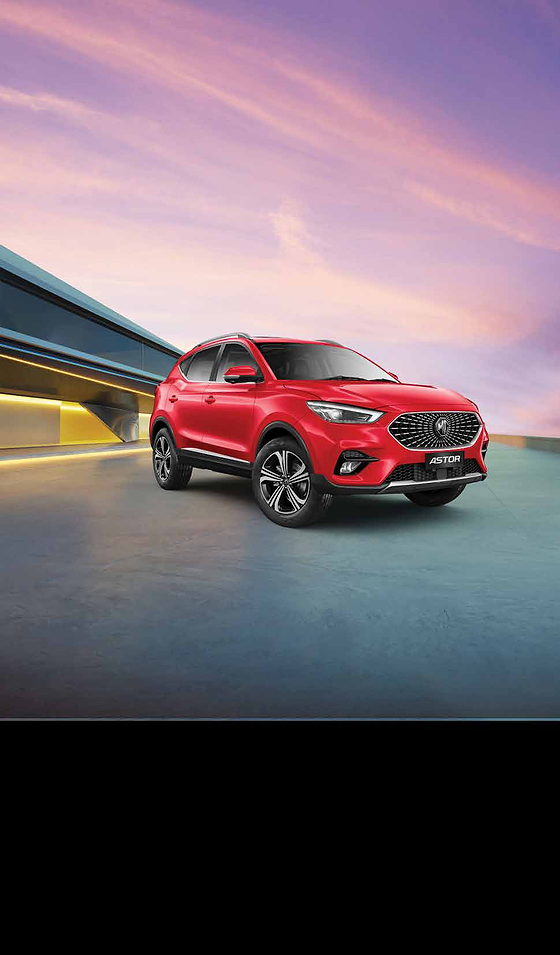 MG Astor, Bold celestial grille with full-LED Hawkeye headlamps and chrome highlight.