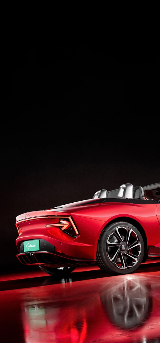 MG Cyberster, Kammback rear with arrow-shaped LED tail lamps