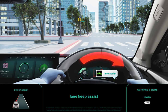 Tata Curvv EV, Lane Keep Assist gently steers the car back on course