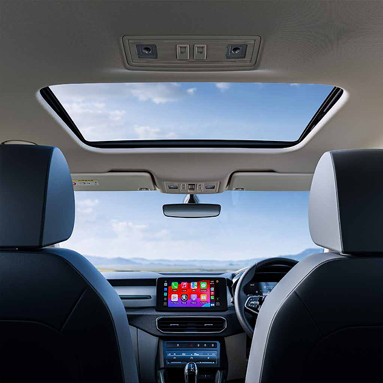 Skoda Kylaq, Electric sunroof with anti-pinch technology