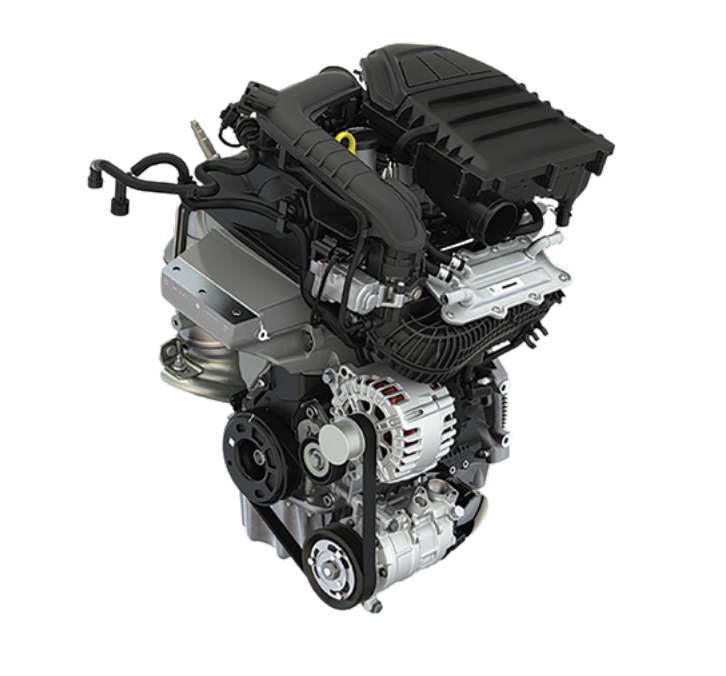 Volkswagen Virtus — 1.0L TSI turbocharged petrol engine producing 115 PS and 178 Nm, paired with a 6-speed manual or automatic transmission.