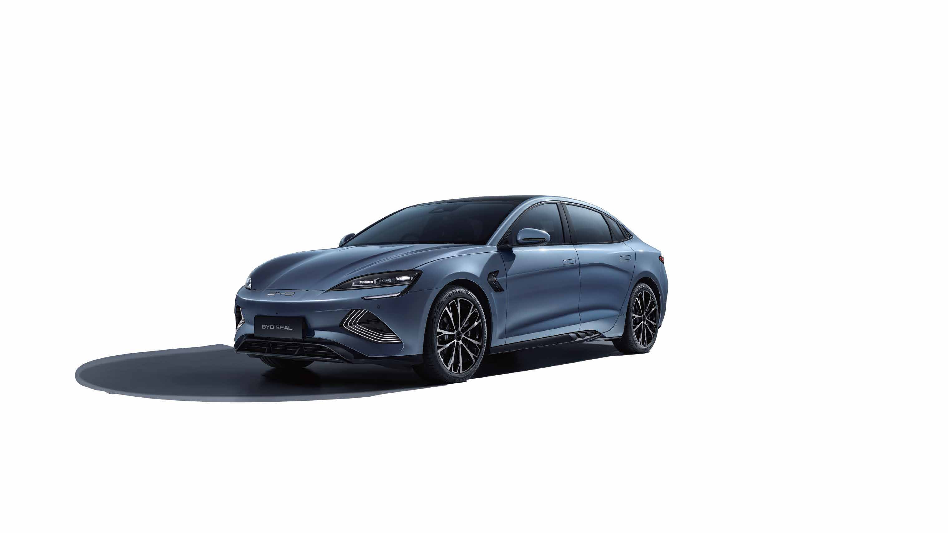 BYD Seal — Boundless full-width LED tail light bar with a sporty black rear diffuser.